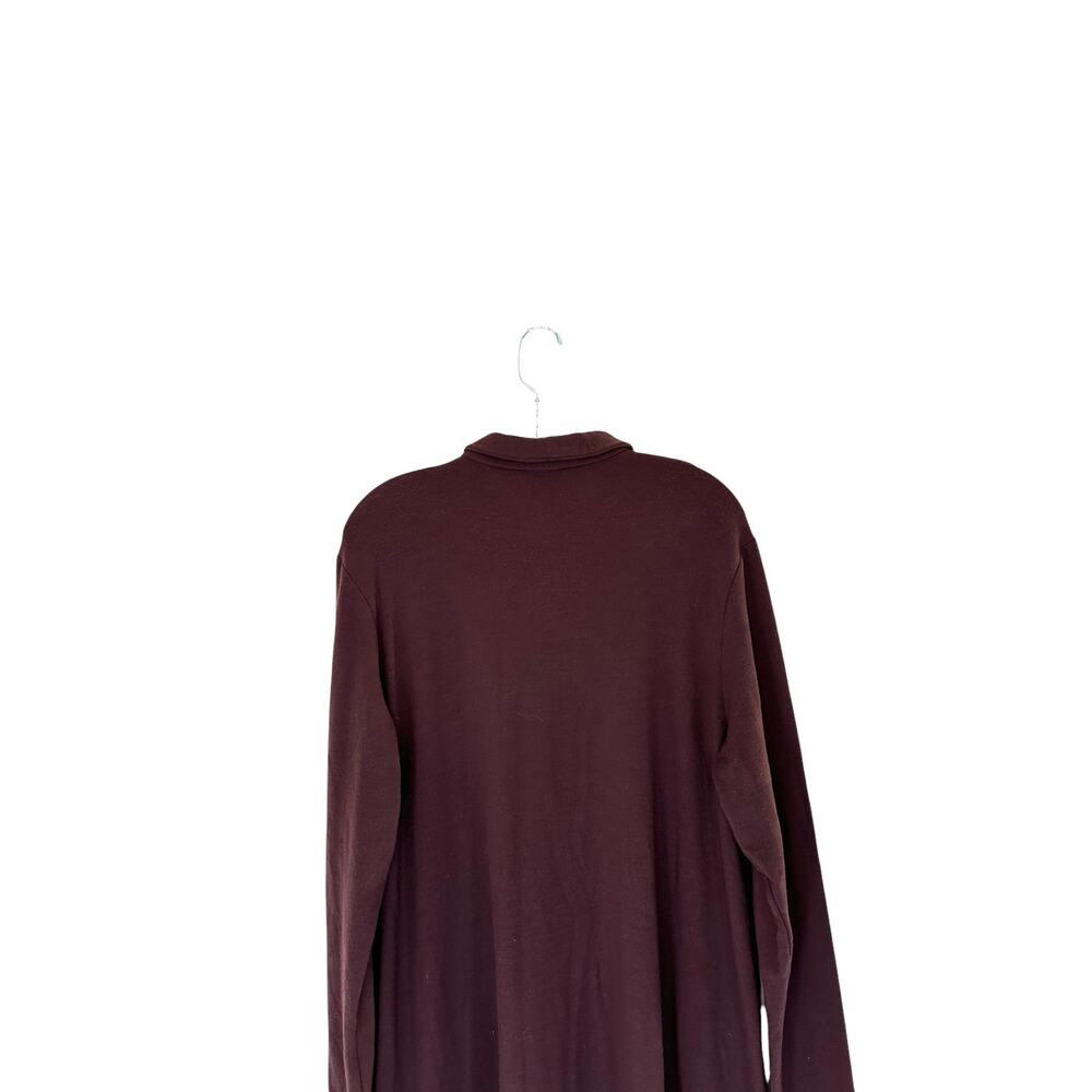 Lilith Brown Basic Wool Blend Button Up‎ Soft Coz… - image 9